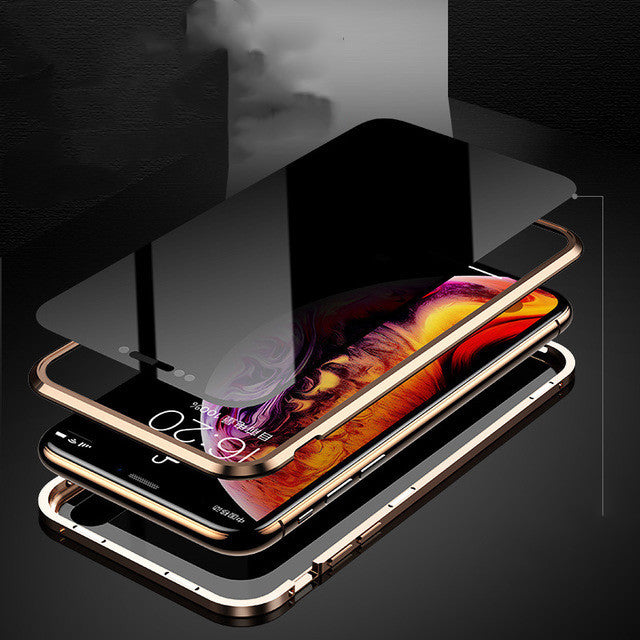 Fantastic Anti-peep Magnetic Shell Glass Protector Case For Phone - Obitex Online Store