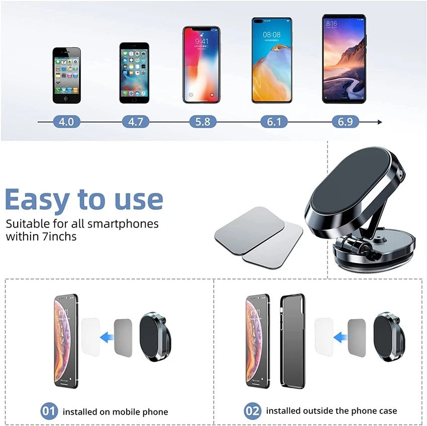 Magnetic Car Phone Mount – Enhanced Grip & Smoother Ride - Obitex Online Store