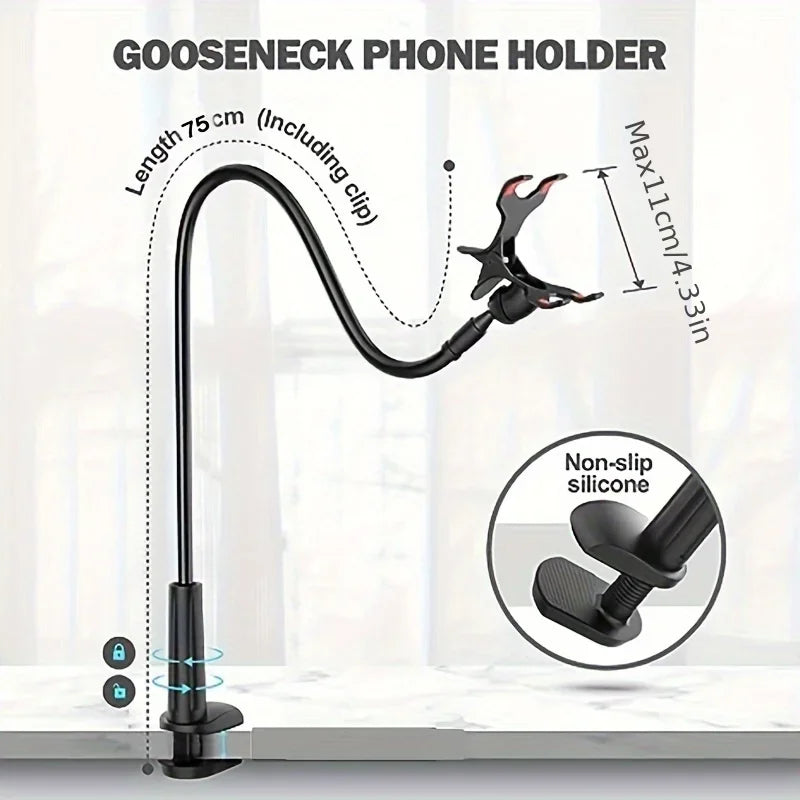 Spectacular Adjustable Gooseneck Phone Mount – Precision Clamp Stand for Phones - Obitex Online Store