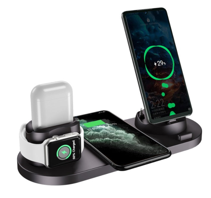 Spectacular 6-in-1 Fast Wireless Charging Dock for iPhone, Watch and Earbud. - Obitex Online Store