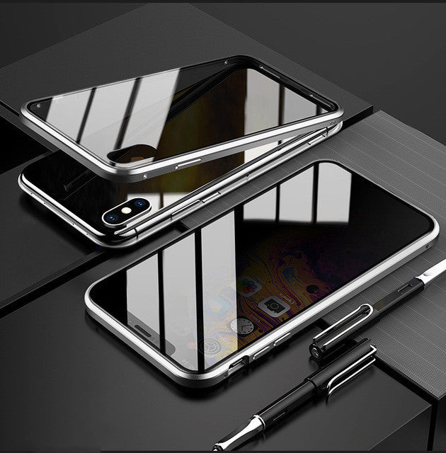 Fantastic Anti-peep Magnetic Shell Glass Protector Case For Phone - Obitex Online Store