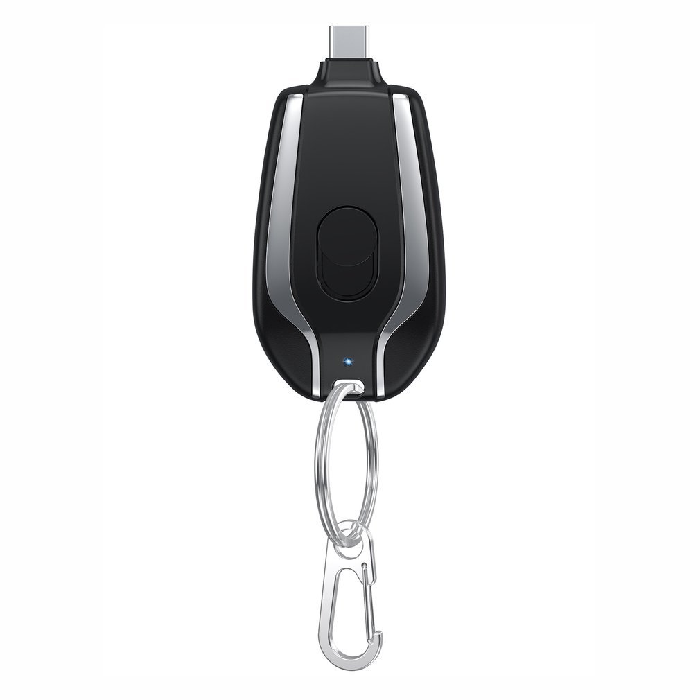 Mini 1500mAh Keychain Power Bank – Type-C Emergency Charger and All iPhone Charger | Ultra-Compact Fast Charging Backup Battery - Obitex Online Store