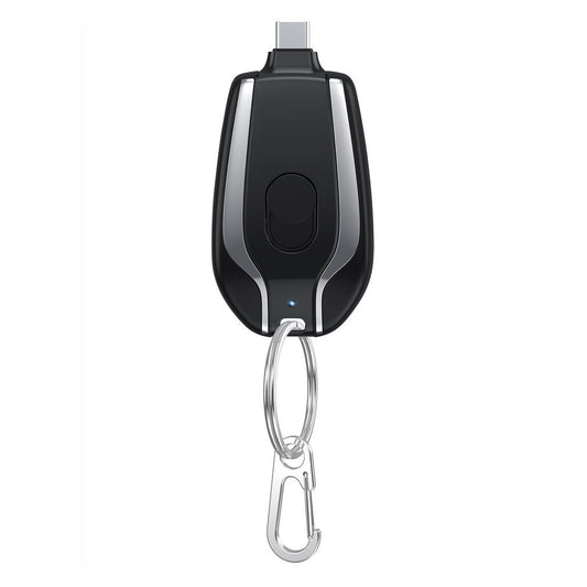 Mini 1500mAh Keychain Power Bank – Type-C Emergency Charger and All iPhone Charger | Ultra-Compact Fast Charging Backup Battery - Obitex Online Store