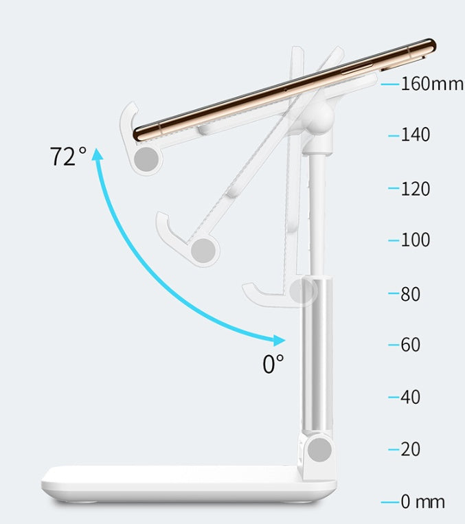 Adjustable Desktop Stand for Phones and Tablets, Foldable Design - Obitex Online Store