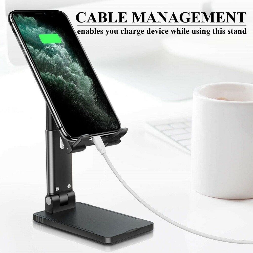 Adjustable Desktop Stand for Phones and Tablets, Foldable Design - Obitex Online Store