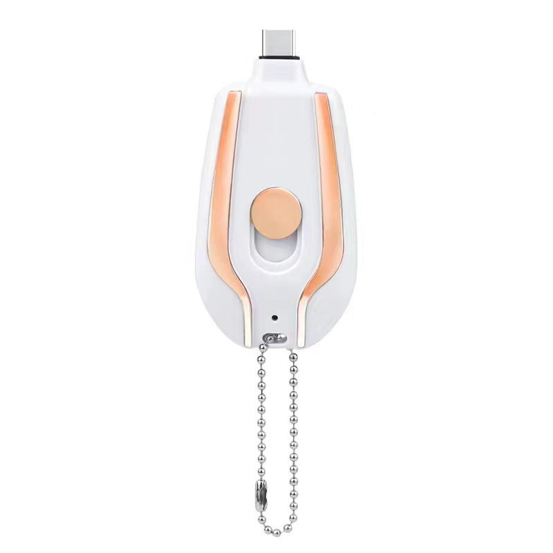 Mini 1500mAh Keychain Power Bank – Type-C Emergency Charger and All iPhone Charger | Ultra-Compact Fast Charging Backup Battery - Obitex Online Store