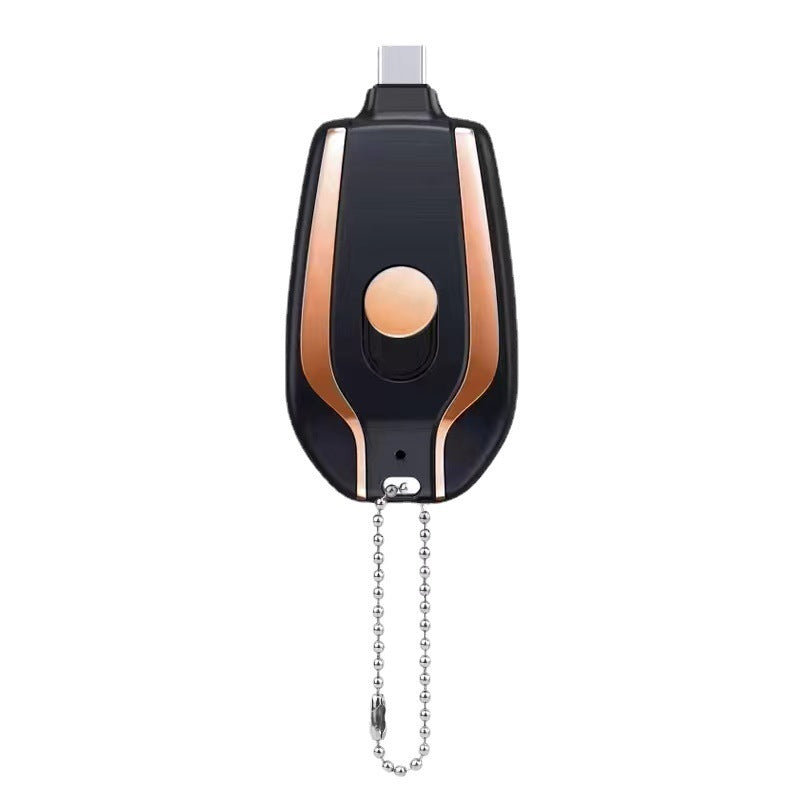 Mini 1500mAh Keychain Power Bank – Type-C Emergency Charger and All iPhone Charger | Ultra-Compact Fast Charging Backup Battery - Obitex Online Store