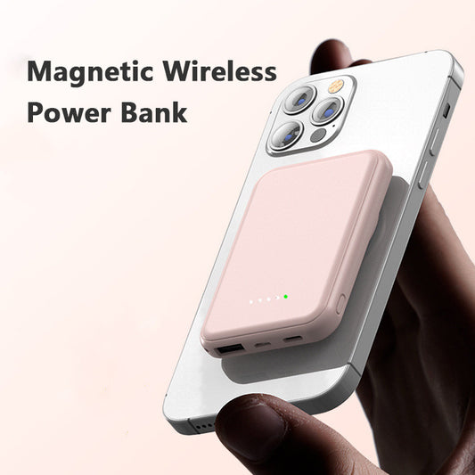 Astounding Mini Fast Charging Magnetic Wireless Power Bank 5000 MAh Portable - Obitex Online Store