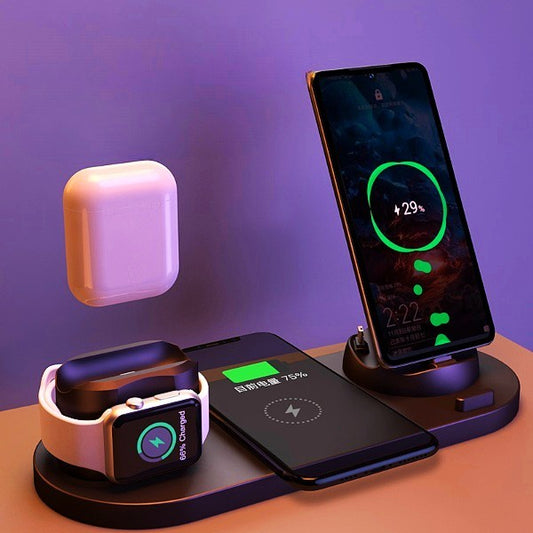 Spectacular 6-in-1 Fast Wireless Charging Dock for iPhone, Watch and Earbud. - Obitex Online Store